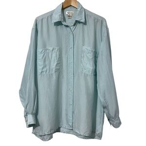 Bogari Vintage Silk Shirt Mens Size L Button Up Lightweight